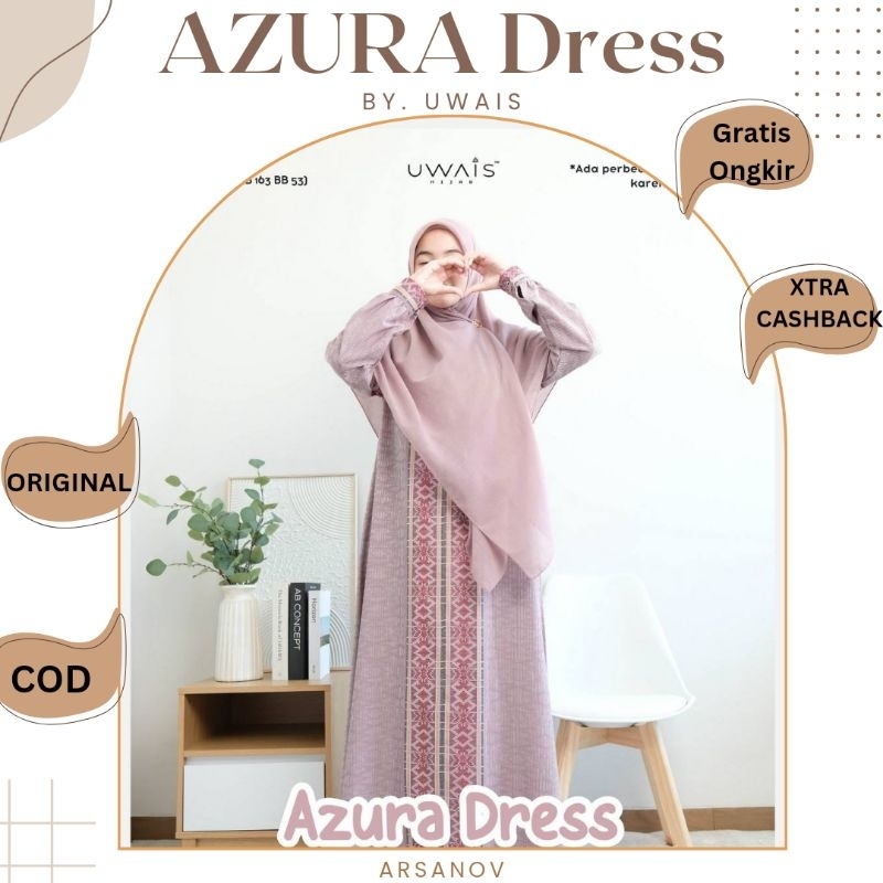 (CASHBACK) AZURA Dress Gamis Abaya by Uwais Hijab Official