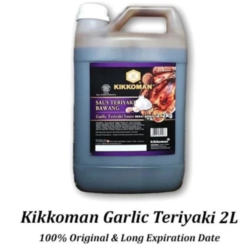 

KIKKOMAN GARLIC TERIYAKI SAUCE 2.2 kg Bawang 2l saus 2 liter