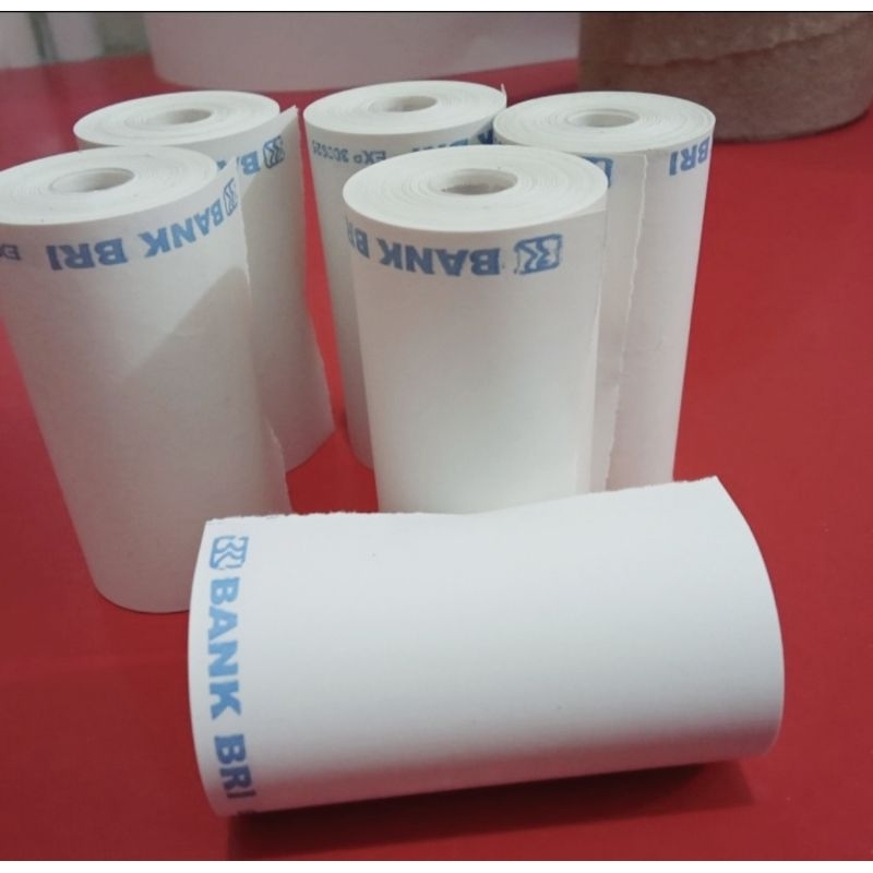 

Kertas thermal logo BRI 58/57x30 full coreles paket 100 pcs / Struk kasir printer edc 58mm RJ4