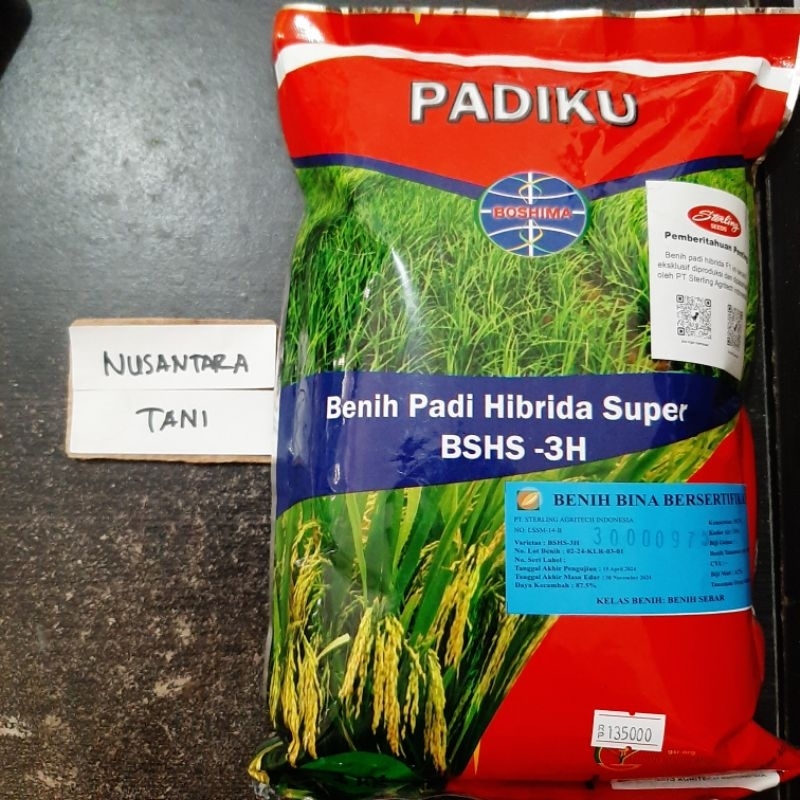 Benih padi Hibrida super BSHS-3H sterling