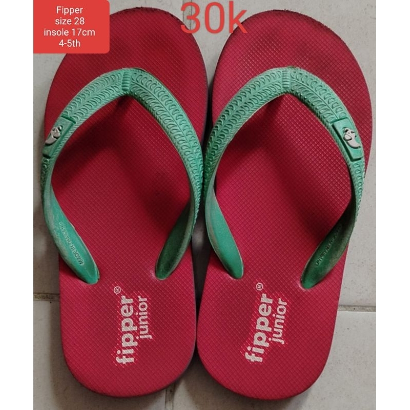 Sandal anak laki-laki perempuan 4-5 tahun size 28 insole 17cm Fipper