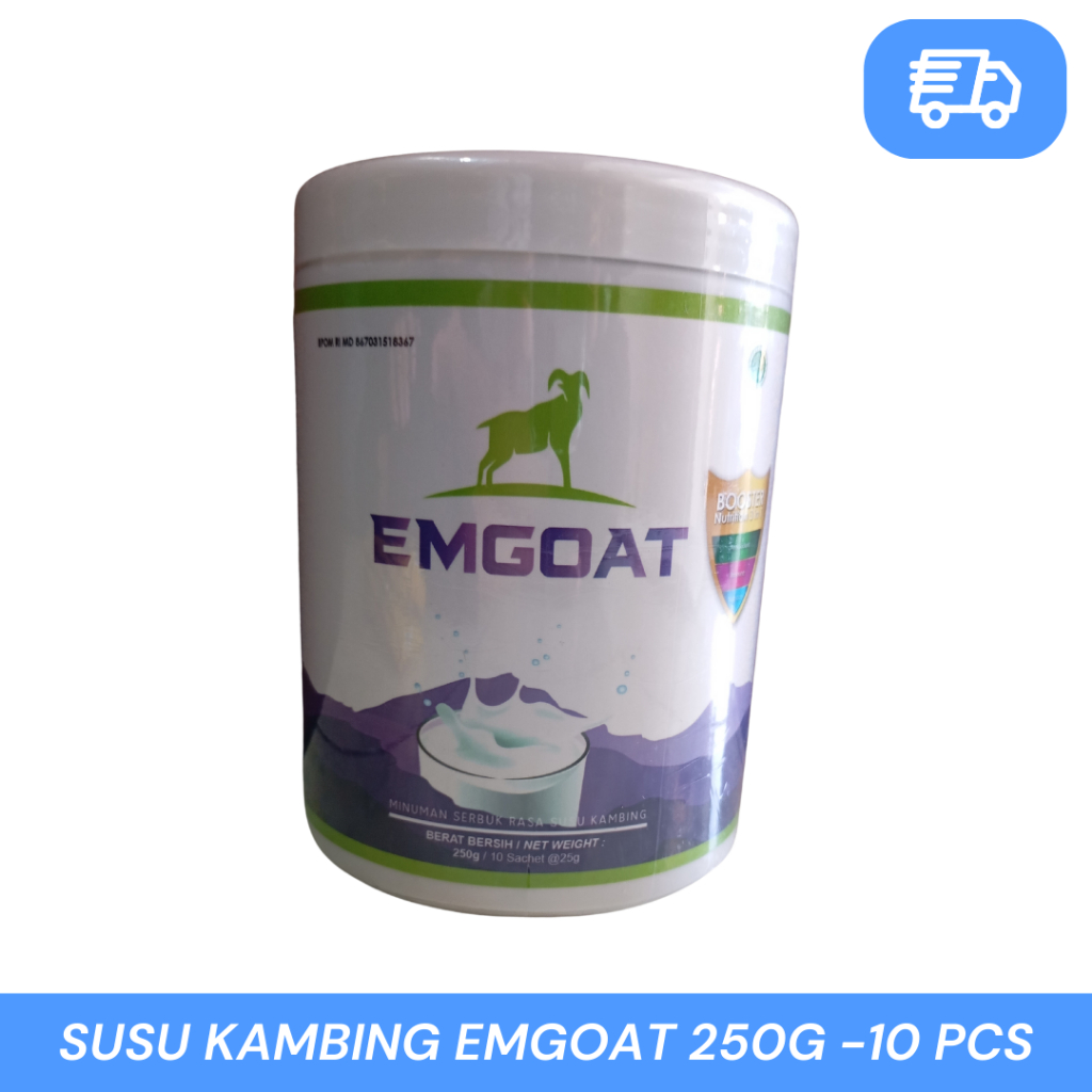 

SUSU KAMBING - 1 POT ISI 10 SACHET - SUSU KAMBING EMGOAT | KOMBINASI KOLOSTRUM - MENJAGA DAYA TAHAN TUBUH