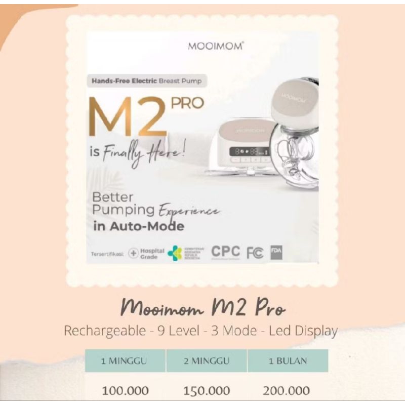 Sewa Pompa Asi Mooimom M2 Pro