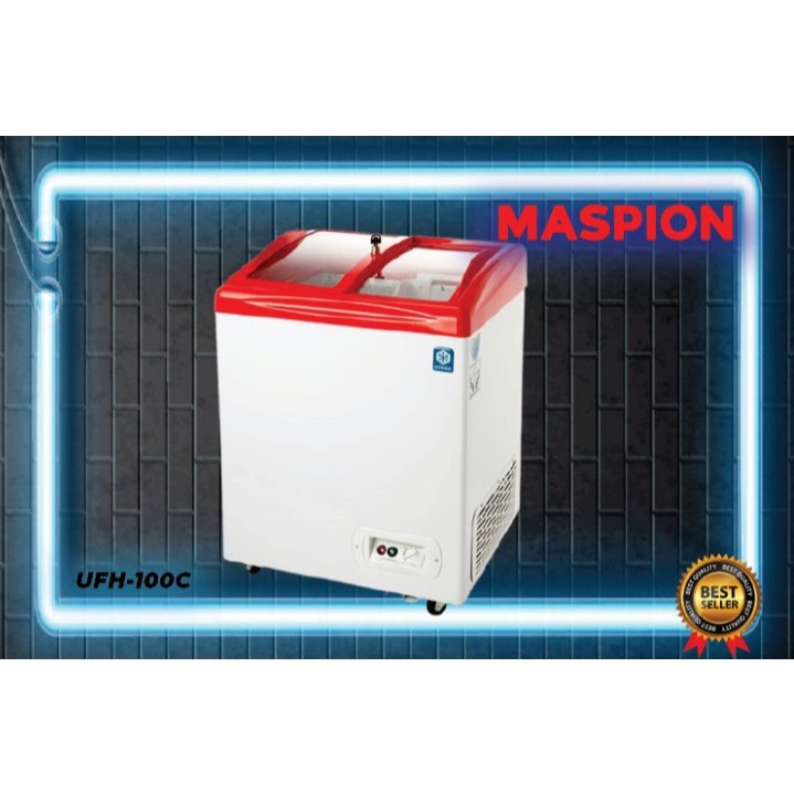 Maspion Chest Freezer Box Kaca 100 Liter Uchida 100L UFH100C UFH-100C
