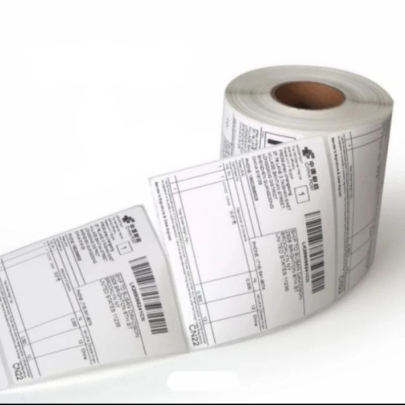 

kertas stiker label thermal resi barcode 100 x 100 mm isi 500 pax/roll