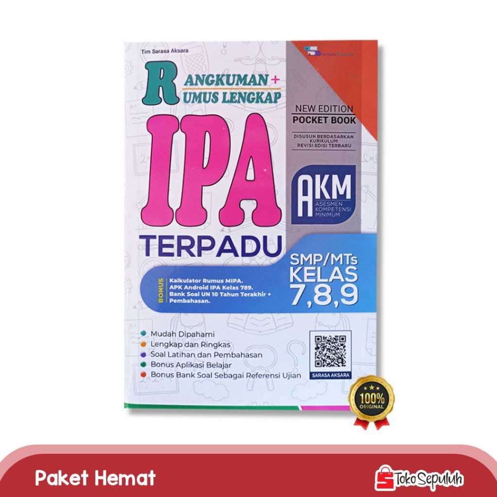 BUKU PELAJARAN SMP - RANGKUMAN + RUMUS LENGKAP IPA TERPADU SMP/MTS KELAS 7 8 9