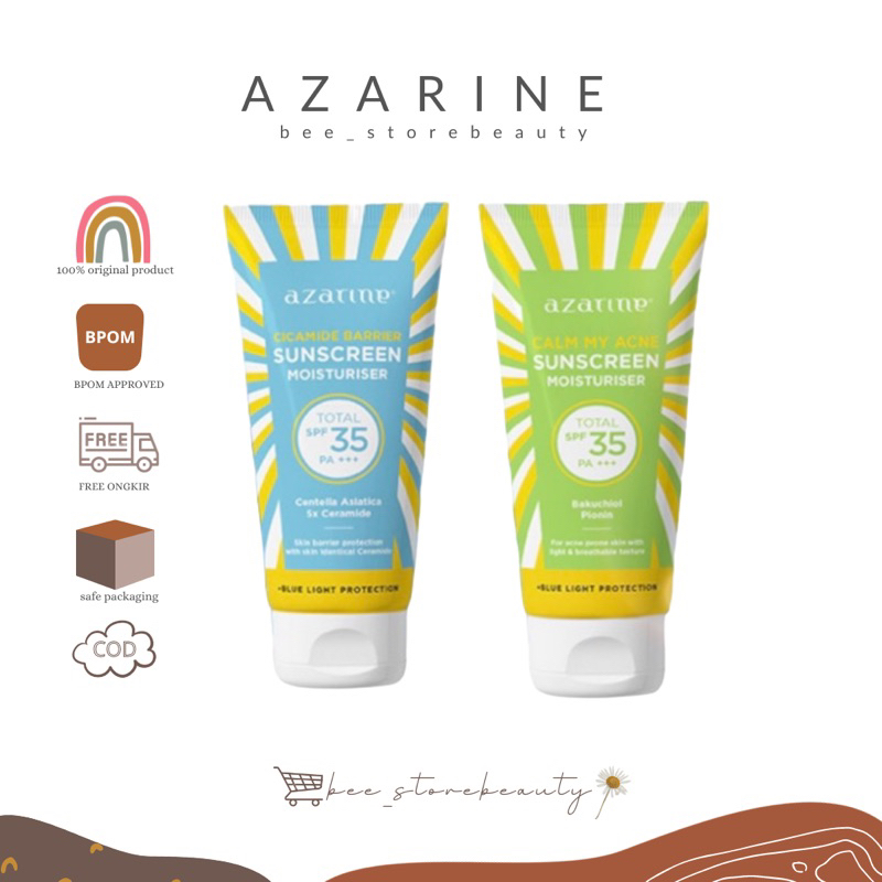 AZARINE - azarine sunscreen moisturizer | azarine cicamide barrier sunscreen moisturizer | azarine c
