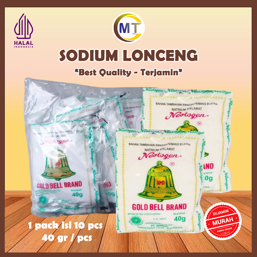 

Sodium Cap Lonceng 10 Pcs 40 gram Sodium Gold Bell Brand Sodium Neotogen Sari Pemanis Buatan Sodium Lonceng Gula Sodium Sari Manis Natrium Siklimat Sodium Kue Sodium Praktis