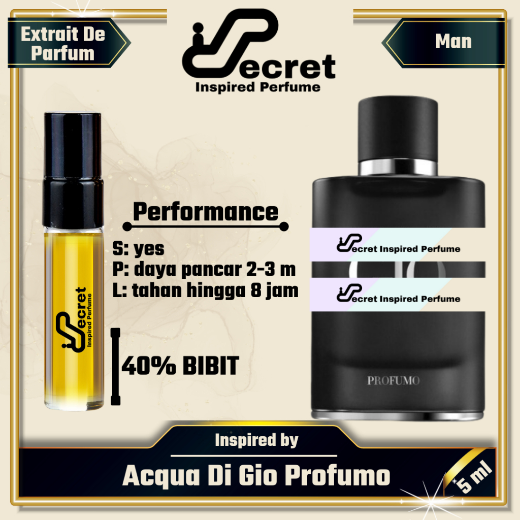 Parfum Pria - Secret Inspired Perfume by ACQUA DI GIO PROFUMO | Extrait De Parfum