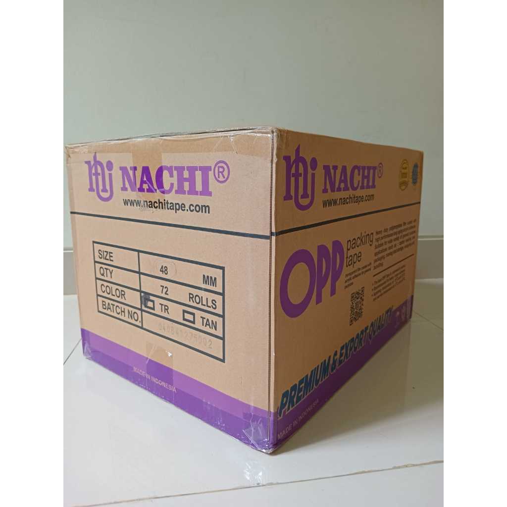 

NACHI Lakban Isolasi Solasi Bening / Cokelat OPP 2 inch (48mmx90yd) 1 DUS