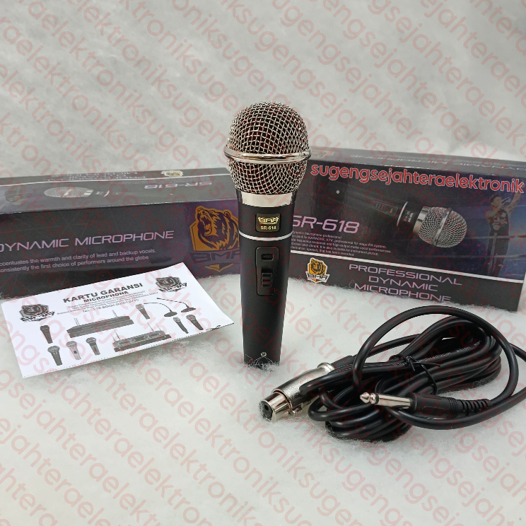 Mic Vokal Microphone Kabel BMA SR-618 Professional Dynamic Microphone // Mikrofon BMA SR 618 Origina