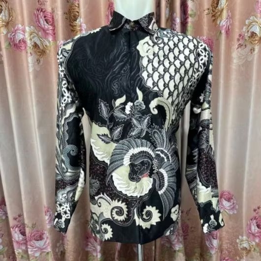 KEMEJA BATIK SUTRA JAGUAR LENGAN PANJANG