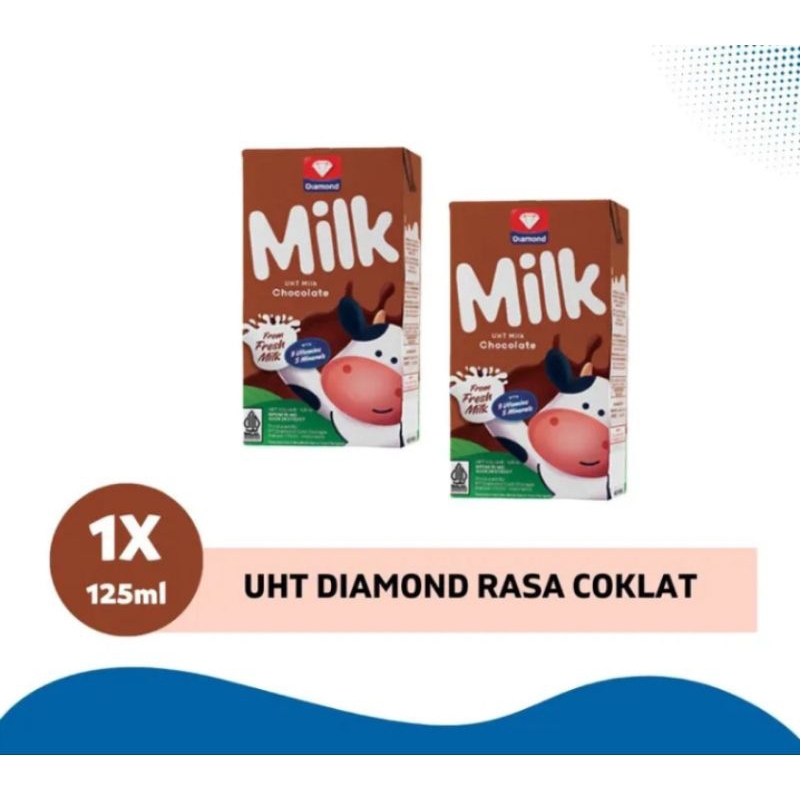 

susu uht diamond 125ml rasa coklat