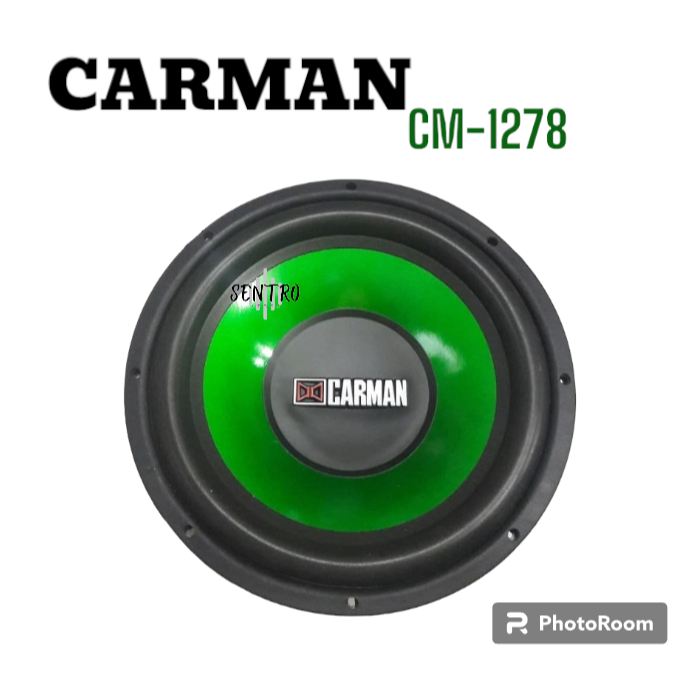 Subwoofer CARMAN CM-1278 subwoofer 12 inch carman - HIJAU