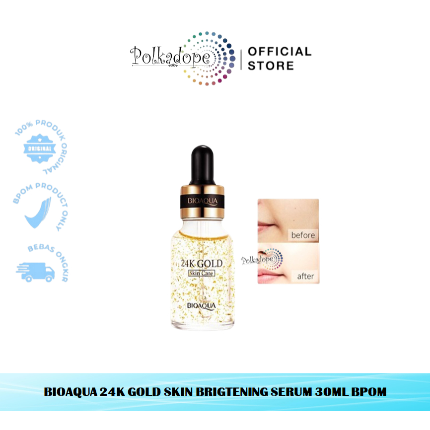 BIOAQUA 24K GOLD SKIN BRIGTENING SERUM 30ML BPOM - SERUM BIOAQUA GOLD