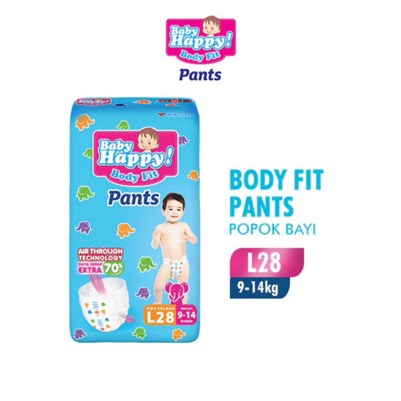 BABY HAPPY PANTS L 28 / BABY HAPPY BODY FIT PANTS / POPOK BABY HAPPY / BABY HAPPY PANTS/BABY HAPPY