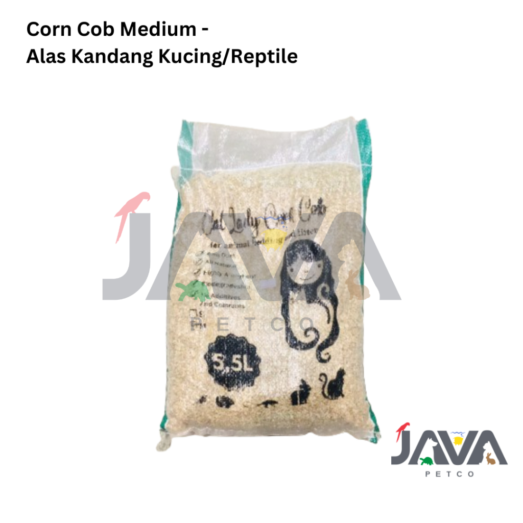 Corn Cob Medium - Alas Kandang Reptile/Kucing/Landak/Hamster Bonggol Jagung - JAVA Petco Semarang