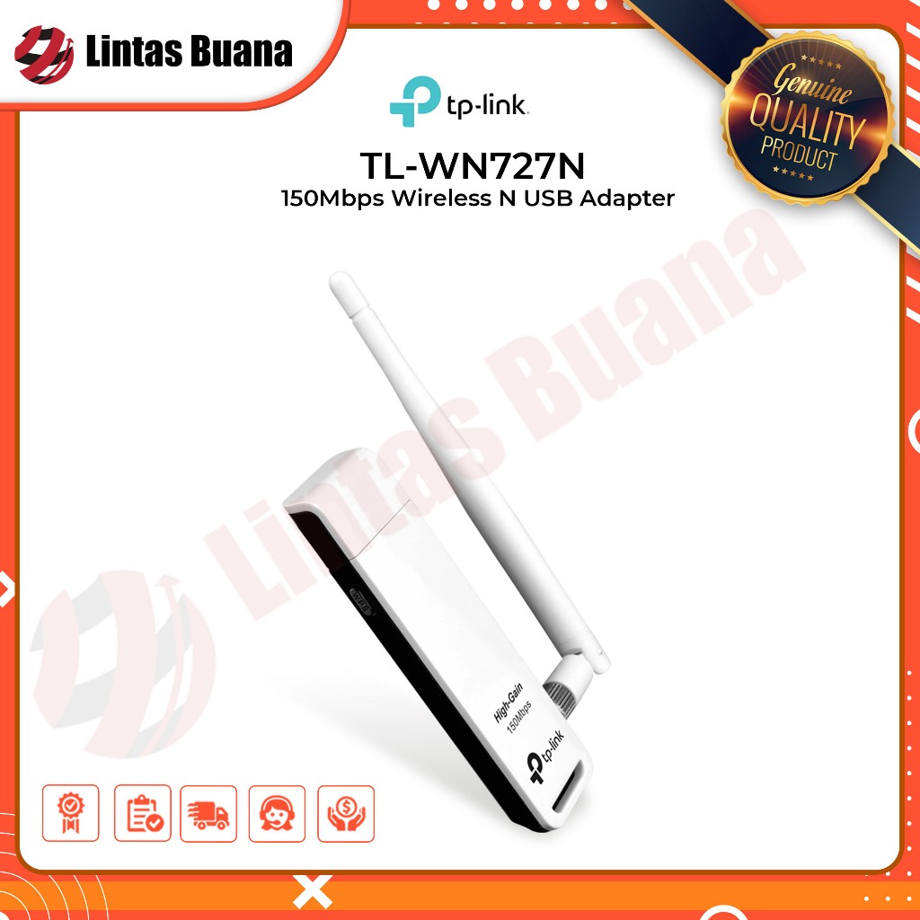 TP-LINK TL-WN722N 150Mbps High Gain WiFi Wireless USB Adapter / Wifi USB Dongle - Tplink WN722N