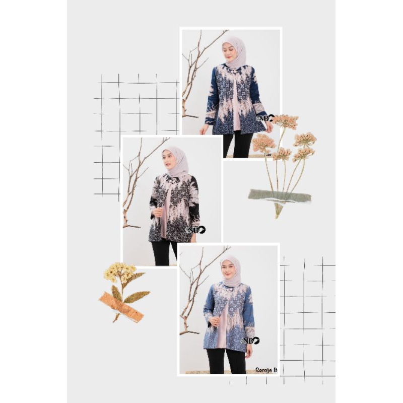 BAJU BATIK WANITA | BAJU KERJA WANITA | MODEL BOLERO