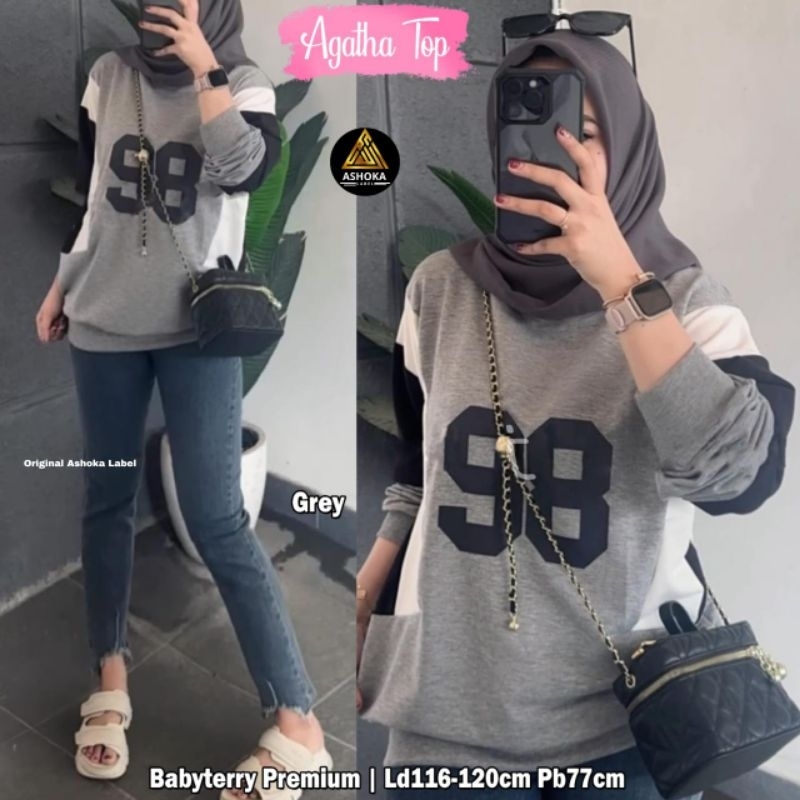 Mimosa blouse / atasan wanita kaos babyterry import /atasan kaos ld 110-120 / blouse top wanita
