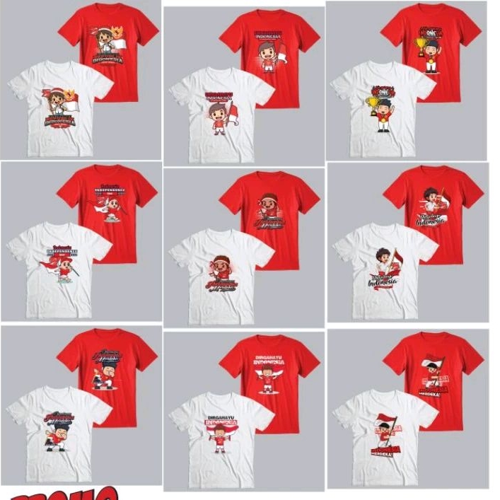 KAOS KEMERDEAKAAN | KAOS 17 AGUSTUS | KAOS ANAK-ANAK | BAJU ANAK-ANAK