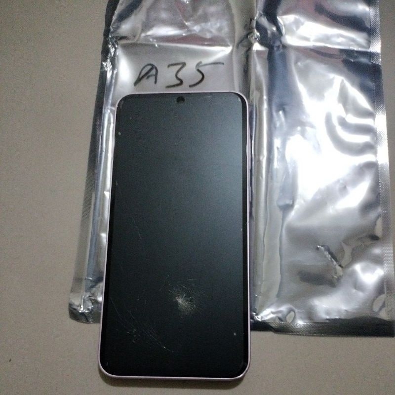 LCD SAMSUNG A35/A356B ORIGINAL100% MINUS GLASS RETAK