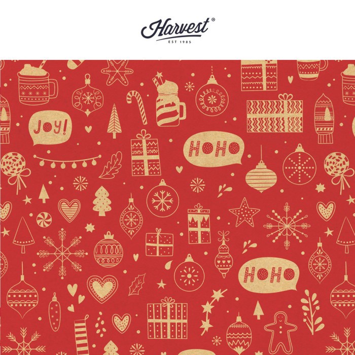 

PROMO Kertas Kado Natal Harvest Wrapping Paper Xmas Shining Red Gifts