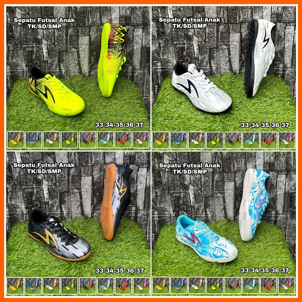 Discount Sepatu Futsal Anak Tk Sd Smp Ortus Ukuran 33 34 35 36 37 Sepatu Futsal Anak Sd Smp Ortus