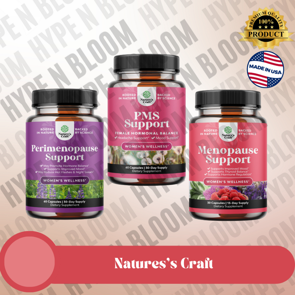 Nature's Craft Perimenopause Support PMS Pre menopause, 60 kapsul hormone balance vitex barry maca r