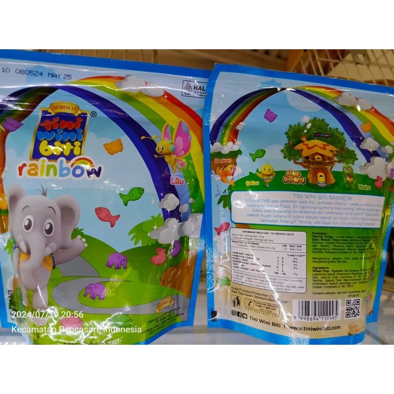 

Tini Wini Biti Rainbow snack/cemilan 57gr pouch