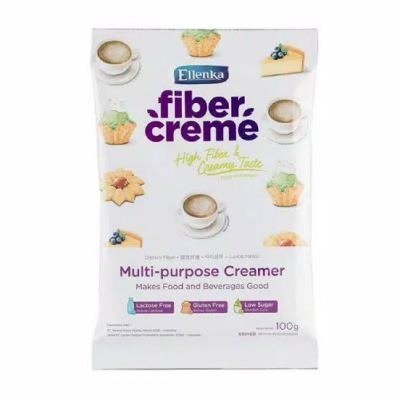 

Ellenka fiber creme 100g / krimer bubuk 100g / krimer less sugar / krimer lactose free / krimer gluten free