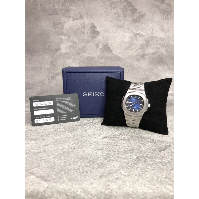 Seiko Mod Nautilus Blue Preloved Second