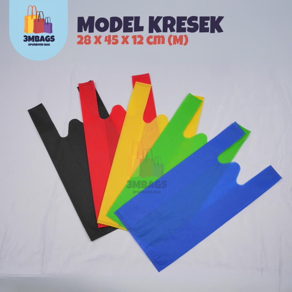 

Tas Spunbond / Tas Belanja / Goodie Bag - Model Kantong Kresek 28 x 45 x 12 cm (M)