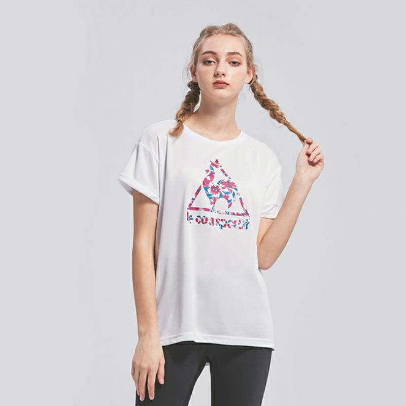 kaos golf Le coq sportif wanita Original white