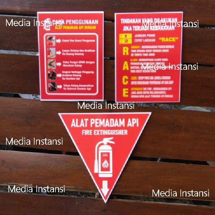 Akrilik Tanda APAR | Akrilik Tanda Alat Pemadam Api Ringan | Akrilik APAR Petunjuk / Race / Segitiga