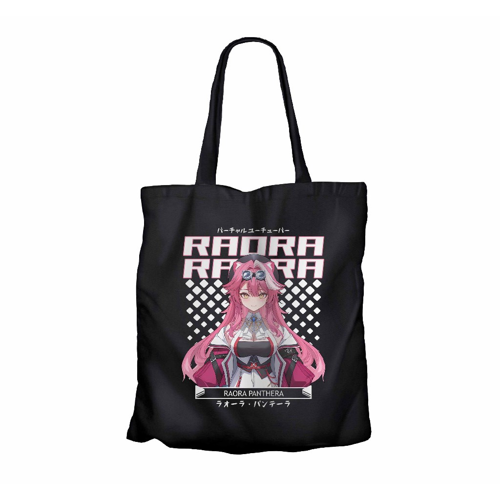 Tote bag infinite anime vtuber RAORA PANTHERA - HOLOLIVE ENG material canvas