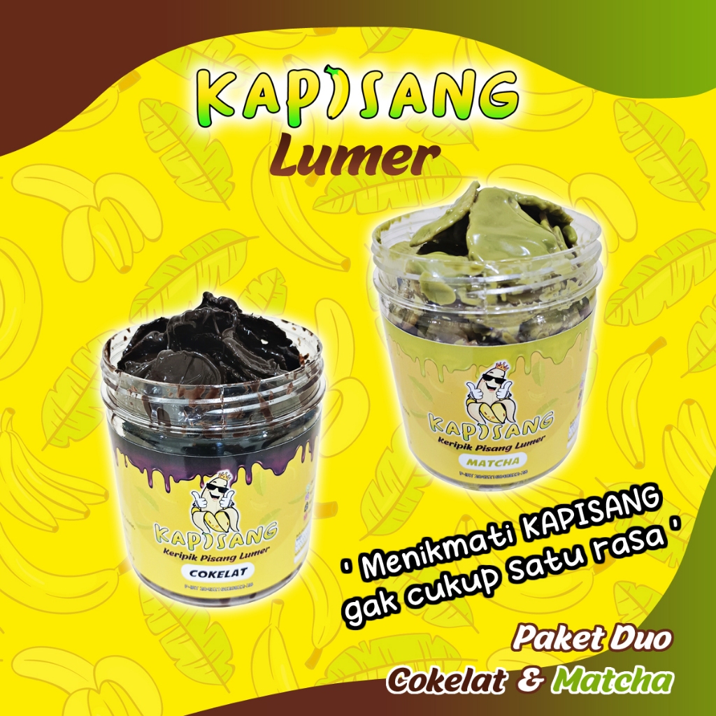 

PAKET BUNDLING 500 GR KAPISANG Keripik pisang lumer COKELAT & MATCHA snack cemilan renyah gurih