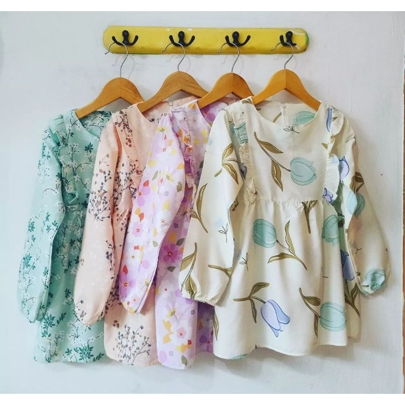 TUNIK RUFFLE 7-12 Tahun ~ Tunik Anak Perempuan Umur 7-12 Tahun