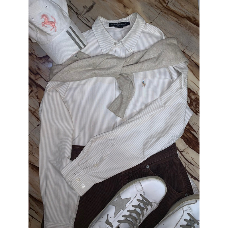 kemeja ralph lauren preloved polo ralph lauren cream