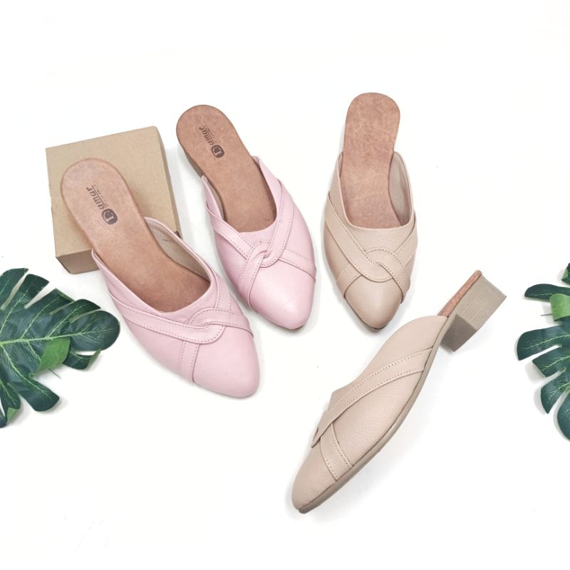 Sepatu Sandal Wanita Kekinian Sendal Kulit Tutong Cewe Papirut Asli Garut Sukaregang