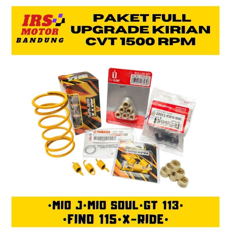 PAKET UPGRADE KIRIAN CVT MIO J MIO SOUL GT 115 FINO 115 XRIDE 115 ROLLER RING PULLY SLIDER ORIGINAL