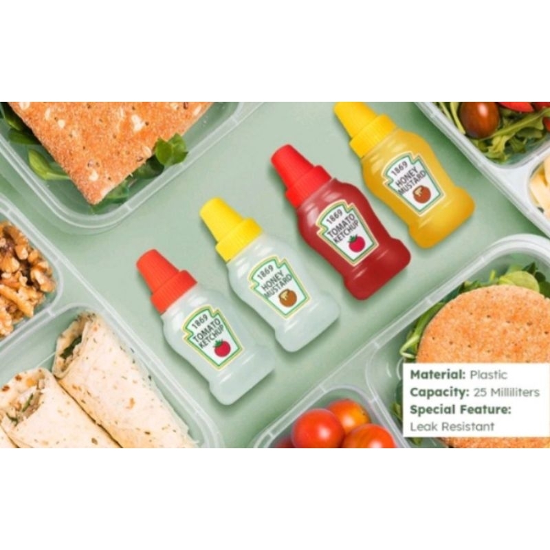 botol mini wadah saus kecap saos bento bekal anak