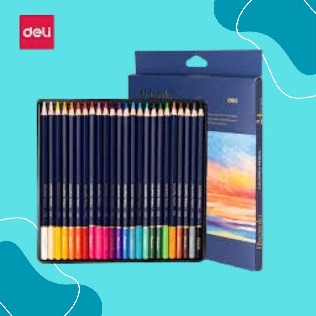 

Deli Colored Pencil / Pensil Warna 24 Warna Lebih Panjang Teknologi Hybrid EC122