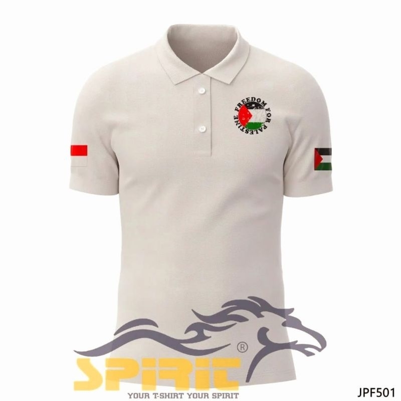KAOS POLO FREEDOM FOR PALESTINE KAOS POLO THSIRT BAHAN ADEM NYAMAN