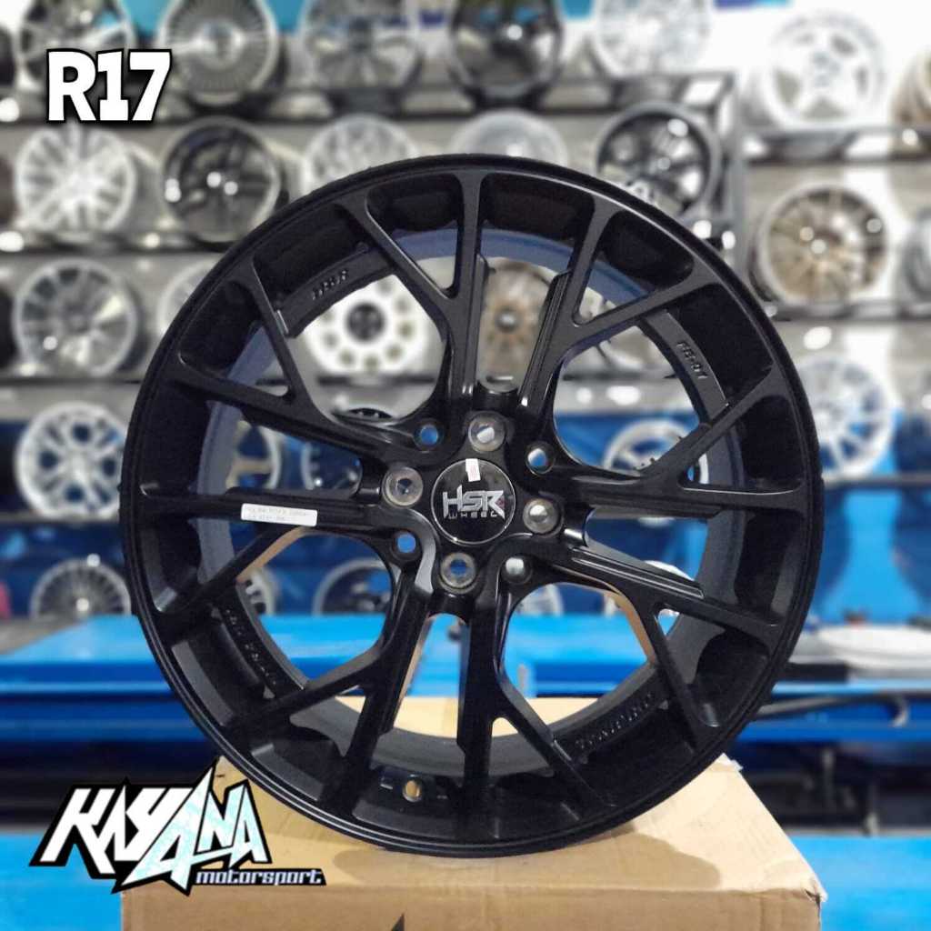 Velg Racing R17 Mobil Avanza Jazz Mobilio Freed Pelek Mobil Hsr R17 Hsr Fe01 Mate Black