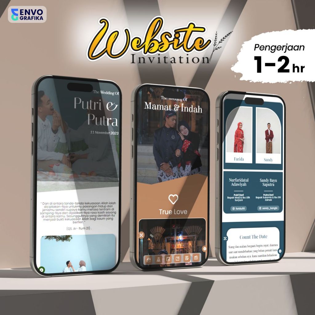 UNDANGAN DIGITAL WEBSITE PERNIKAHAN | UNDANGAN ONLINE WEBSITE EKSKLUSIF