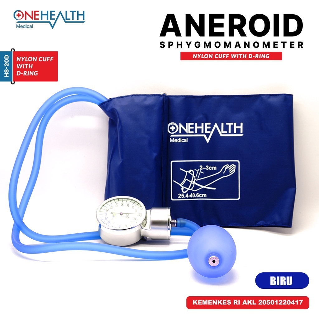 Onehealth Alat Tensi Tensimeter Aneroid Manual Tensi Meter Darah