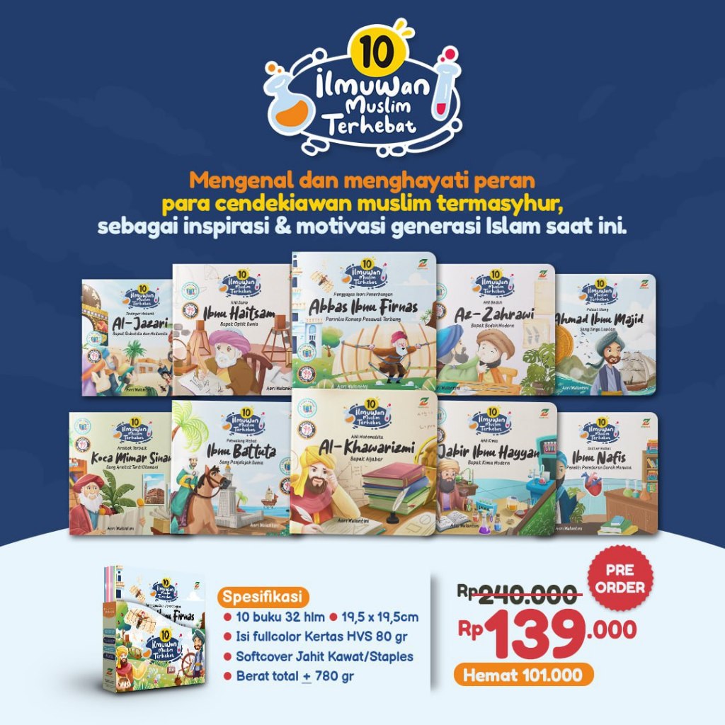 10 ilmuwan muslim terhebat ziyad ilmuan muslim hebat buku cerita anak islam islami bergambar