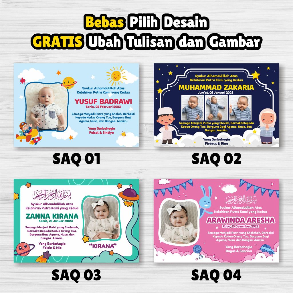 

Stiker Aqiqah Label Bento Tasyaquran Sticker Ulang Tahun