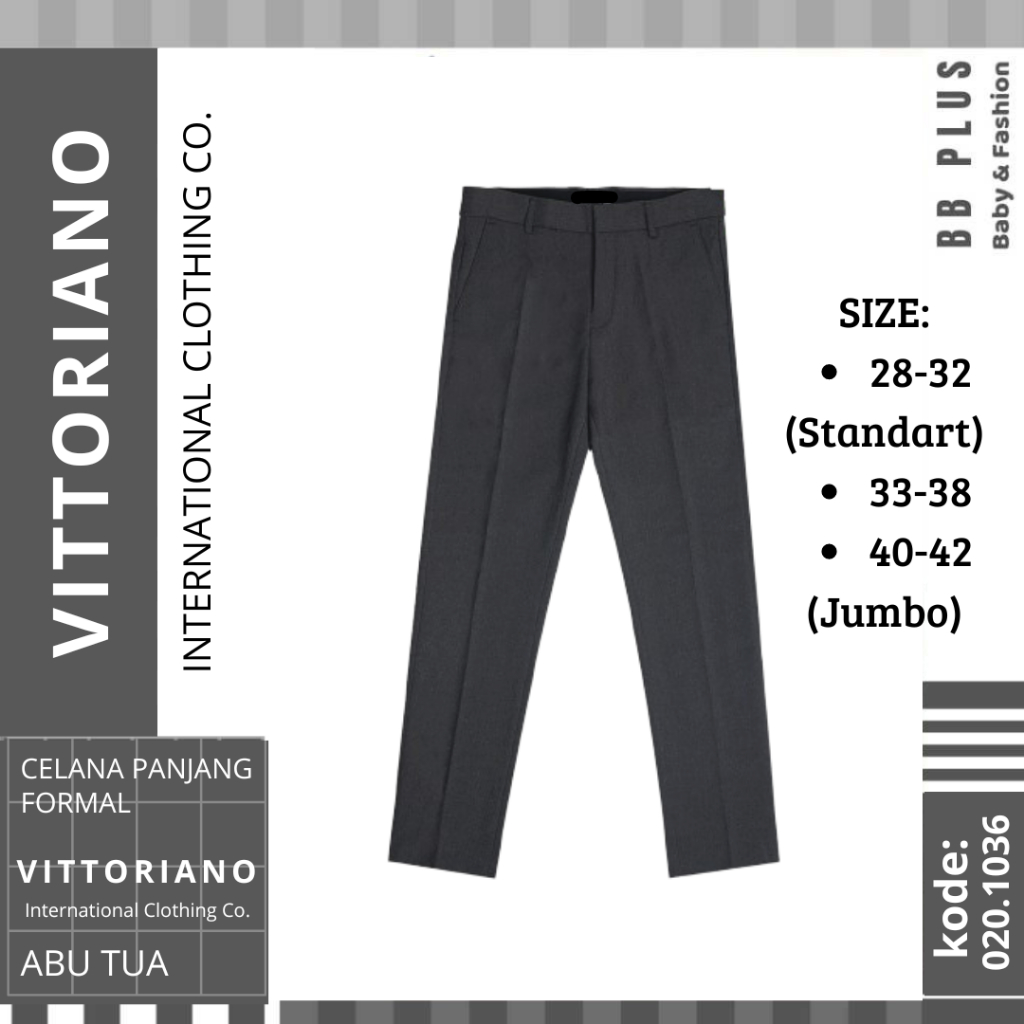 VITTORIANO- Celana Pria Kantoran Celana Formal Celana Panjang Kain